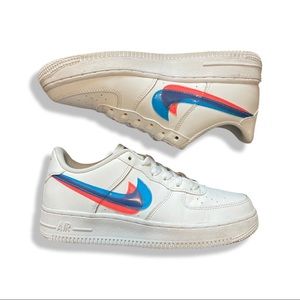 Nike Air Force One Low 3D Glasses | Color: Red/White | Size: 6.5 | Probablypaetyn's Closet